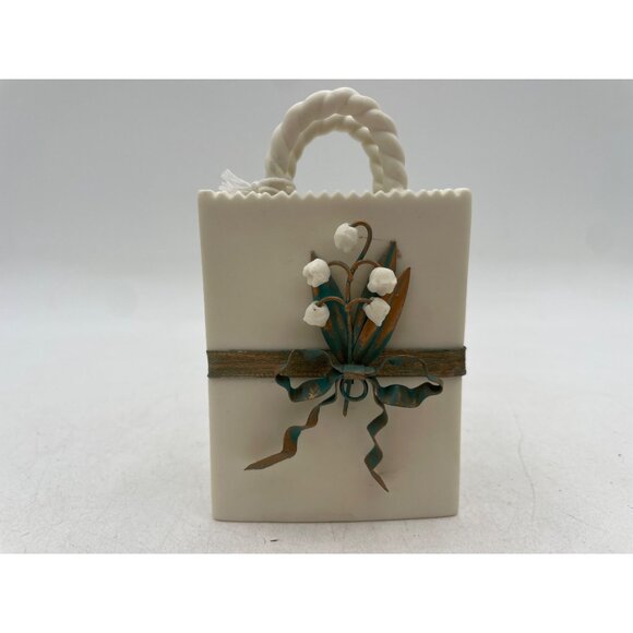 Simply Said Handcrafted Porcelain Mini Gift Bag Vase Peggy Jo Ackley 2003 - Picture 7 of 9